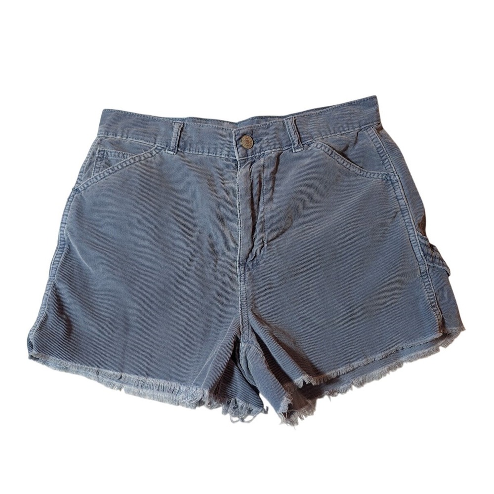 American Eagle Outfitters Blue Corduroy Cutoff Shorts
